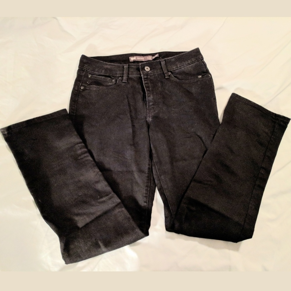 Levi's Bold Curve Mid Rise Straight Black Jeans 10